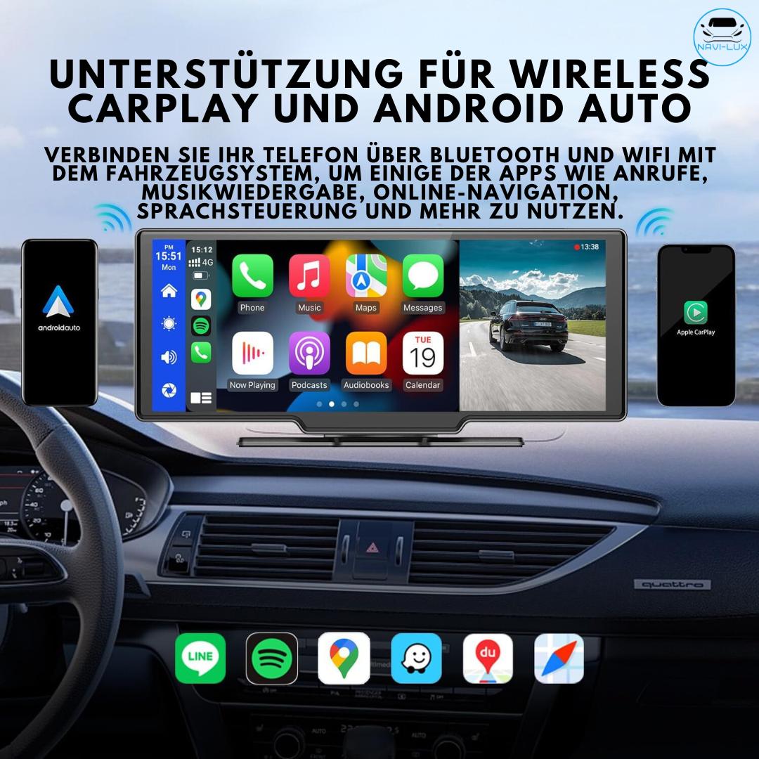 Navi-Lux 2.0™ Breitbildschirm - Apple Carplay & Android Auto