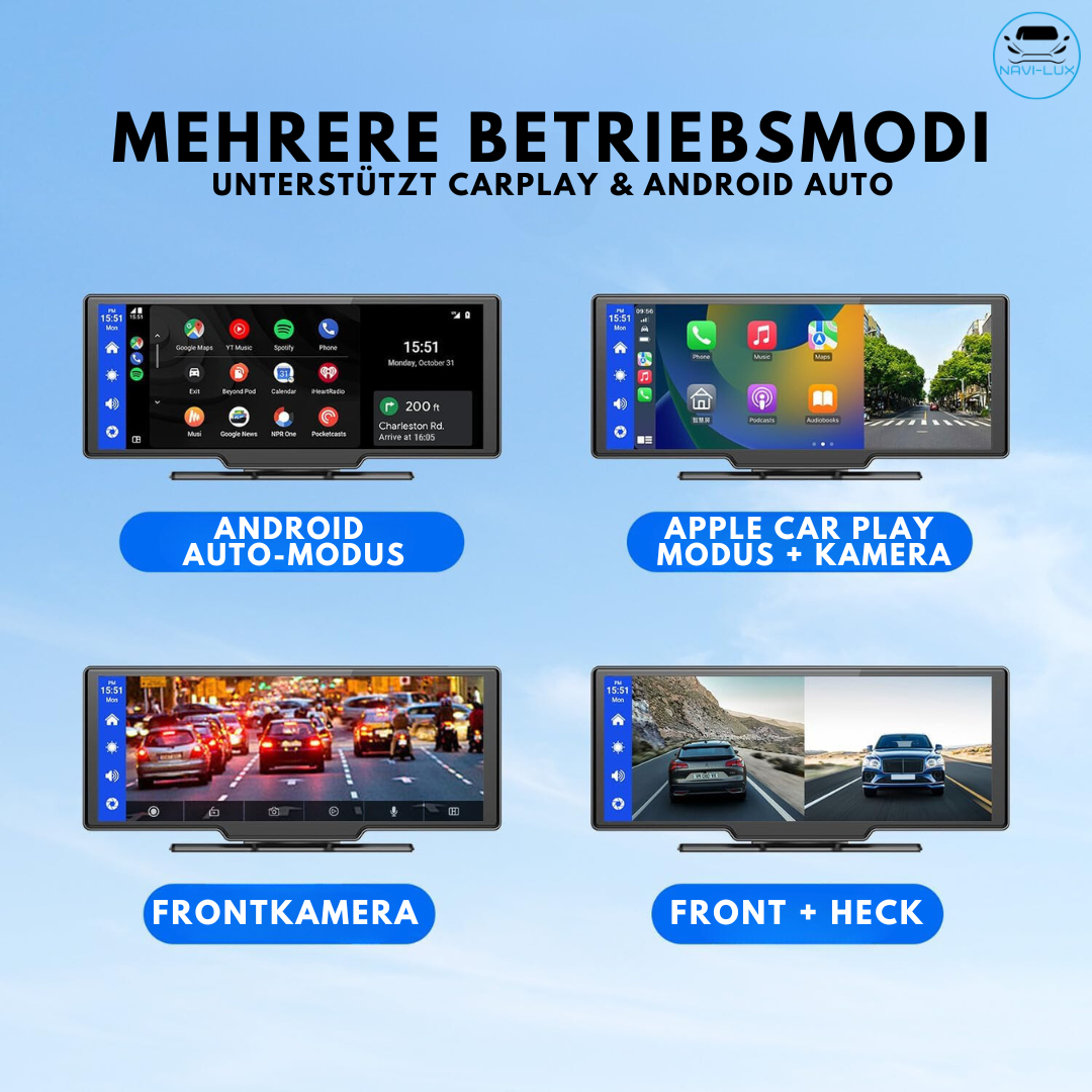 Navi-Lux 2.0™ Breitbildschirm - Apple Carplay & Android Auto